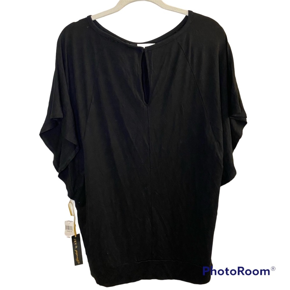 Essentials  by ABS 🌟 Black Dolman Sleeve Blouse NWOT